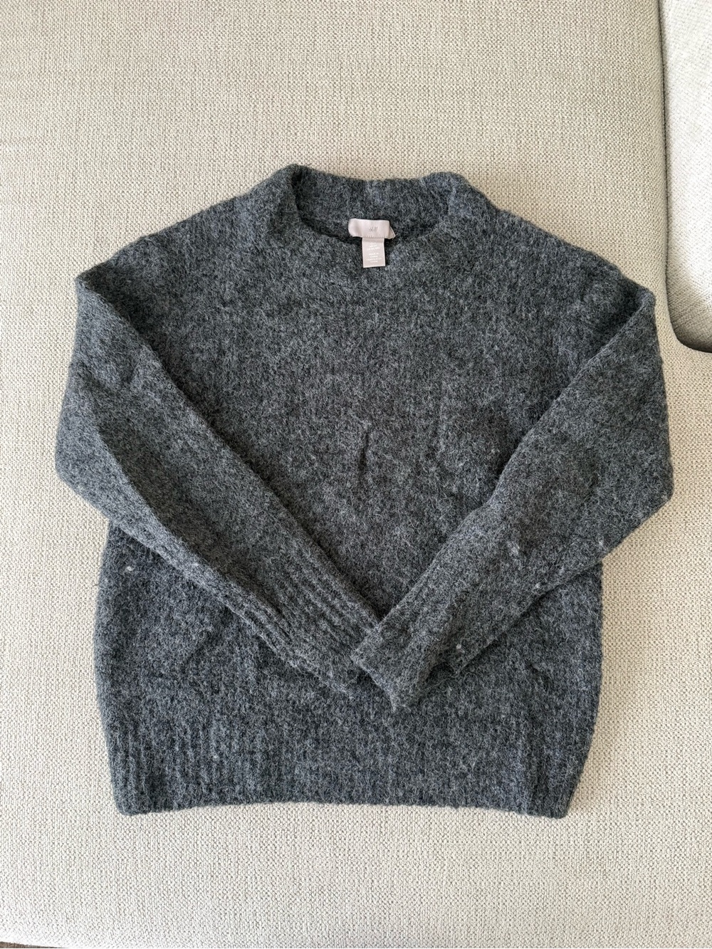 H&M Women's Charcoal Gray Crewneck Sweater